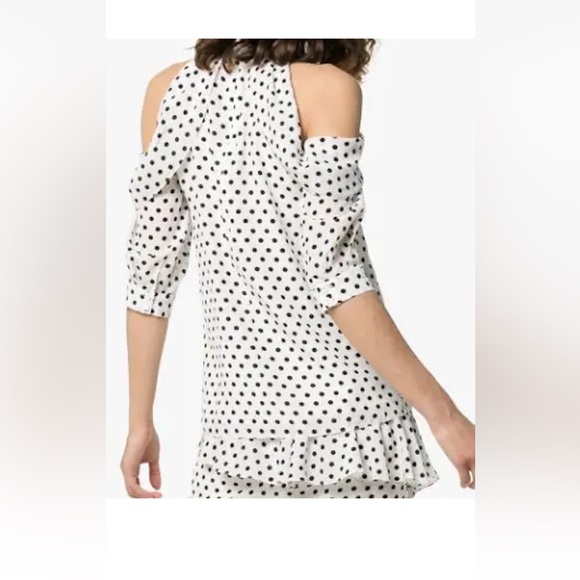 EUC SZ 4 Stunning Silk Erdem Polka Dot Tie Blouse - Picture 2 of 8